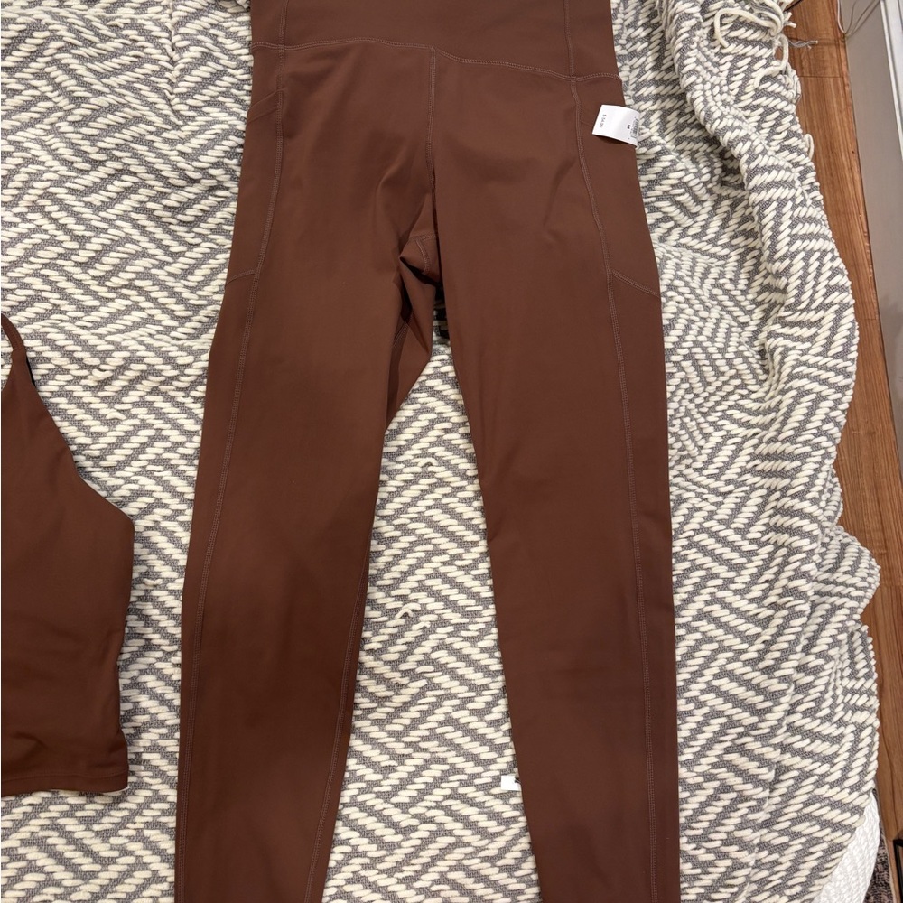 GapFit Studio Sky High Legging Brown M